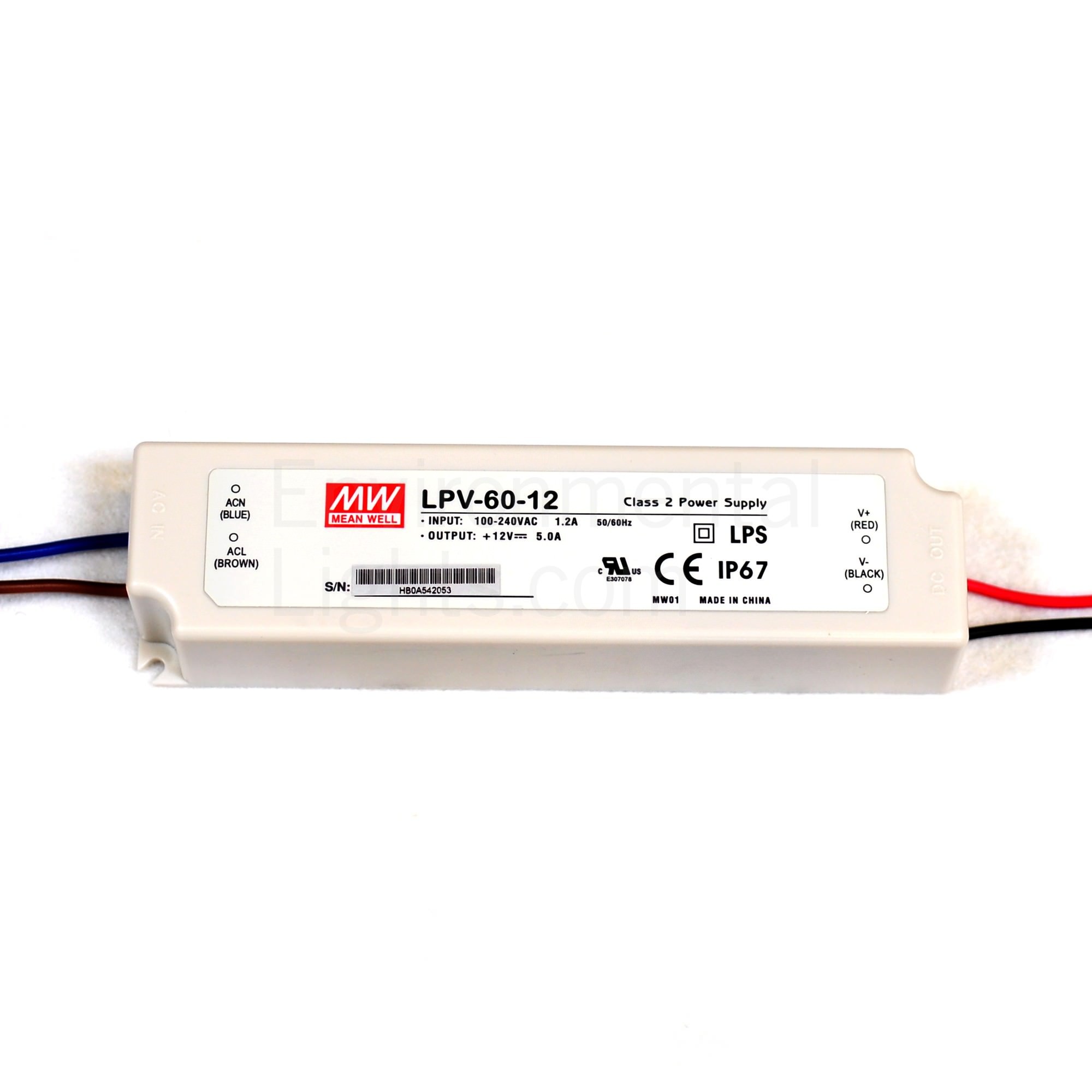 Meanwell LED Driver LPV 60-12 24 IP67 รูปที่ 1