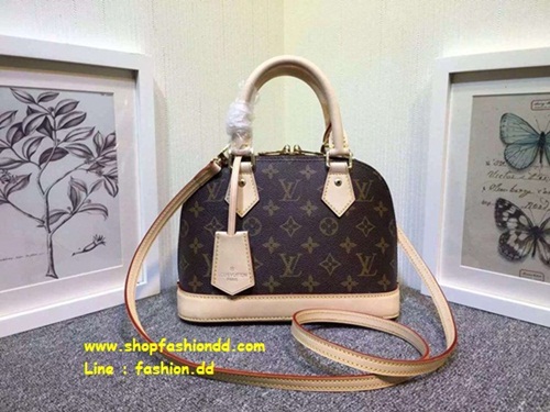 พร้อมส่ง Louis Vuitton Monogram Canvas Alma BB 25cm (Hi-End) หนังแท้ทั้งใบ  -- กระเป๋า เปิด-ปิด ด้วยซิป งานอะไหล่ทอง ปั้มโลโก้ Louis Vuitton ที่หัวซิปชัดเจน งานหนังแท้ทั้งใบ รูปที่ 1