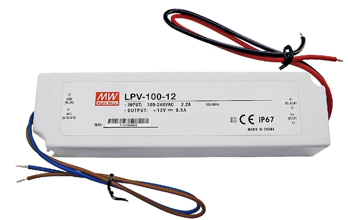 Meanwell LED Driver LPV 100-12 24 IP67 รูปที่ 1