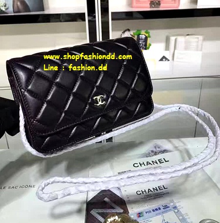 Chanel WOC Wallet Lambskin Silver Hardware หนังแท้ หนังฟูแน่นสวยค่ะ (เกรด Hi-End) รูปที่ 1