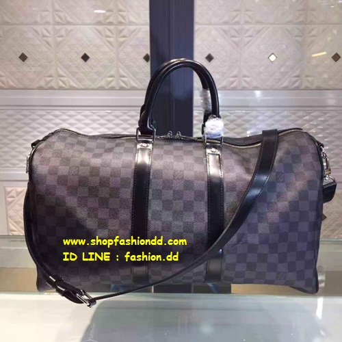 กระเป๋า Louis Vuitton Damier Graphite Keepall 55 With Strap Bag (เกรด Hi-End) หนังแท้ รุ่นขายดี รูปที่ 1