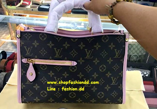 New Louis Vuitton Monogram Canvas Bag รุ่นใหม่ชน Shop สีชมพู (เกรด Hi-end)  กระเป๋า Louis Vuitton รูปที่ 1