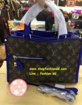 New Louis Vuitton Monogram Canvas Bag รุ่นใหม่ชน Shop สีน้ำเงิน เกรด Hi-end)  กระเป๋า Louis Vuitton