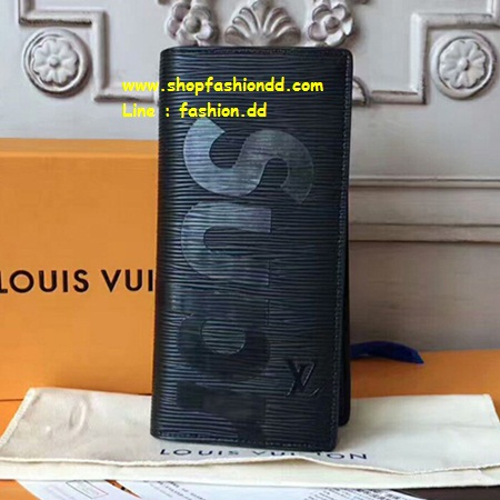 พร้อมส่ง Louis Vuitton X Xupreme Brazza Wallet Epi Leather in Black (Hi-end)  มาใหม่ รูปที่ 1