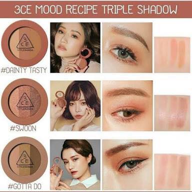 3ce triple shadow ทาตา3สี สุดฮิต สีสวย เทรนเกาหลี ปลีก160฿ ส่ง80฿ #3ce #3cethailand #3cetripleshadow #ทาตา3ce  รูปที่ 1