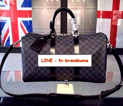 Louis Vuitton Damier Graphite Keepall 45 With Strap Bag (เกรด Hi-End) หนังแท้ทั้ รุ่นขายดี รูปที่ 1