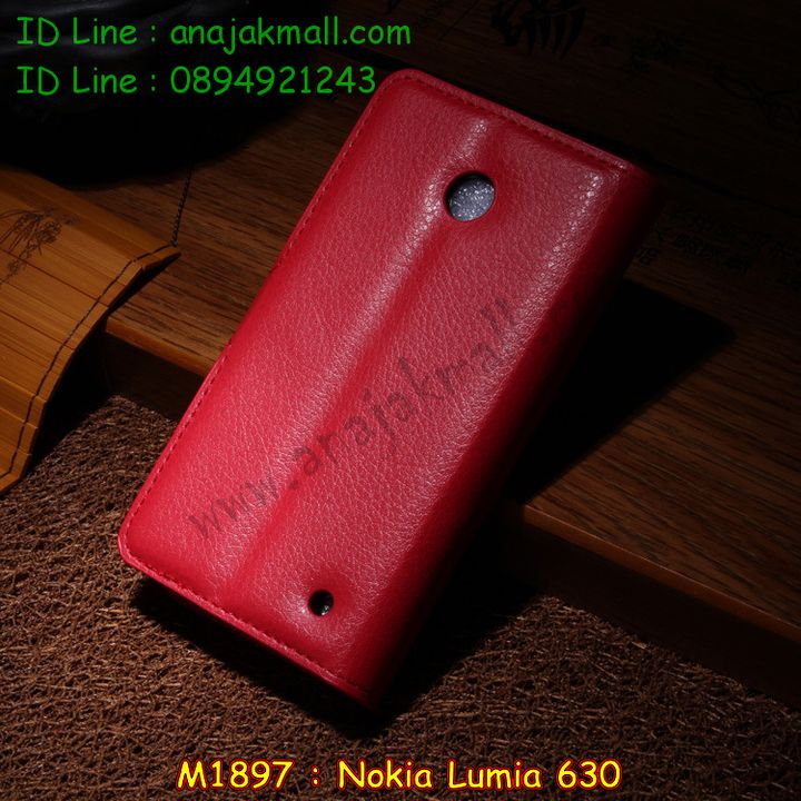 M1897 เคสฝาพับ Nokia Lumia 630 มีช่องใส่บัตร รูปที่ 2