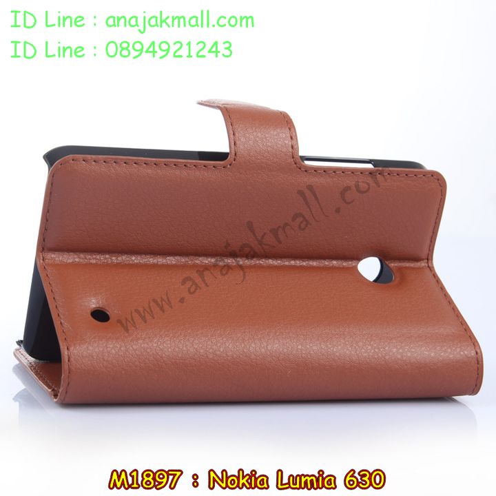 M1897 เคสฝาพับ Nokia Lumia 630 มีช่องใส่บัตร รูปที่ 6