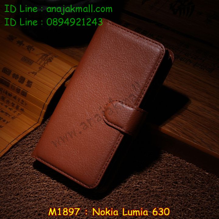 M1897 เคสฝาพับ Nokia Lumia 630 มีช่องใส่บัตร รูปที่ 5