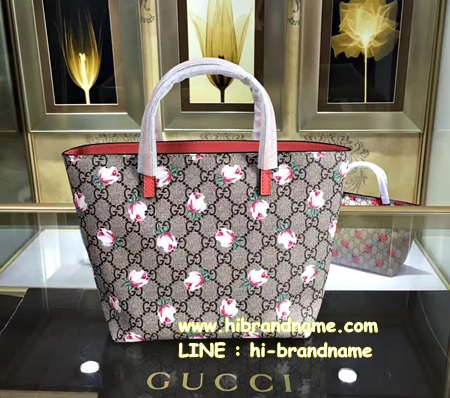 New Gucci Shopping Bag ลายดอกไม้ มาใหม่  (เกรด Hi-end) หนังแท้  กระเป๋ามาใหม่ Gucci ทรง Shopping Bag  รูปที่ 1