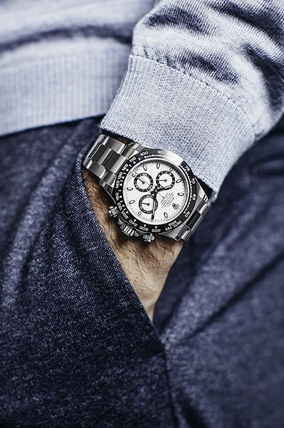 นาฬิกา Rolex Cosmograph Silver Daytona Mirror Men Watch Size 40 mm.  รูปที่ 1