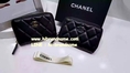 กระเป๋าสตางค์ Chanel wallet สีดำ  หนังแกะ หนังแท้ทั้งใบ (เกรด Hiend)  กระเป๋าแบบ zip แบบซิปรอบ
