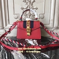 New Gucci Sylvie Mini Satchet in Red Bag  (เกรด Hi-End) หนังแท้ รุ่นใหม่ชน Shop สีแดง