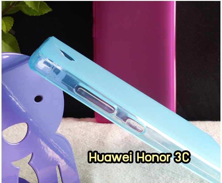 M1244 เคสยางใส Huawei Honor 3C สีพื้น รูปที่ 3