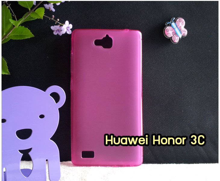 M1244 เคสยางใส Huawei Honor 3C สีพื้น รูปที่ 2
