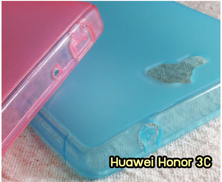 M1244 เคสยางใส Huawei Honor 3C สีพื้น รูปที่ 4