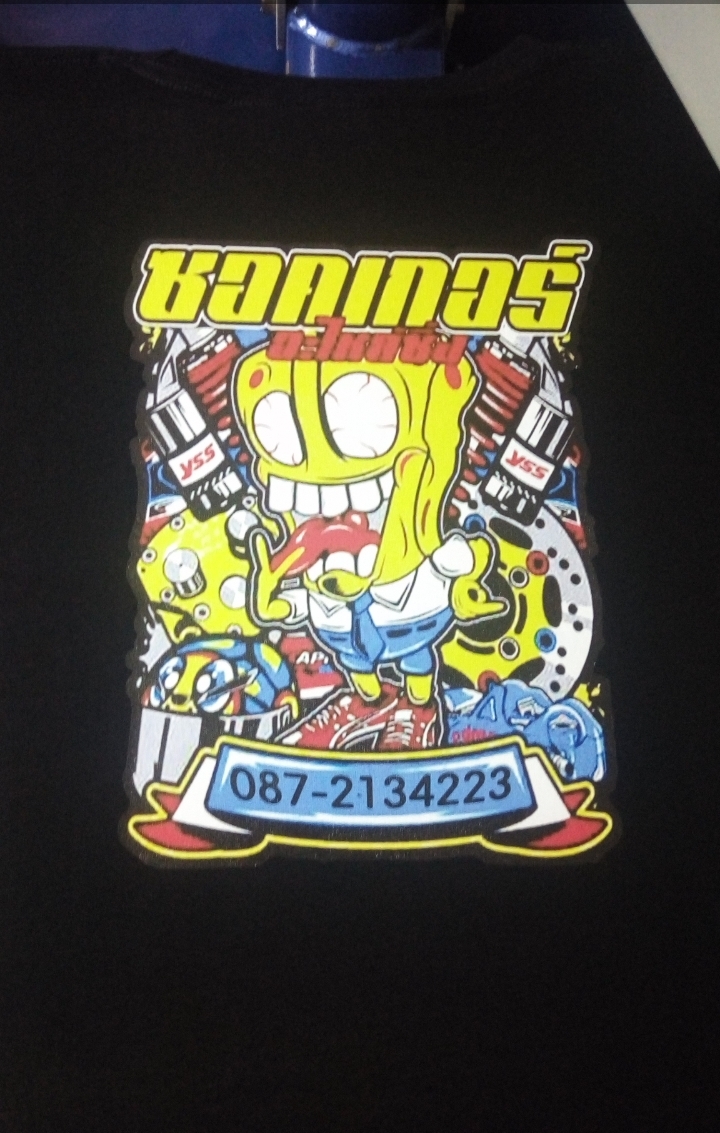สกรีนเสื้อ หมูดอนเมือง รับสกรีนเสื้อด่วน   สกรีนเฟล็กซ์  ทำสติ๊กเกอร์ติดฉลาก รูปที่ 7