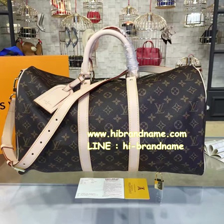กระเป๋า Louis Vuitton Monogram Canvas Keepall 45 With Strap Bag (เกรด Hi-End) หนังแท้ทั้งใบ รูปที่ 1