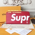 New Louis Vuitton X Supreme Zippy in Red Epi Leather (เกรด Hi-End) หนังแท้ทั้งใบ 