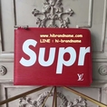 พร้อมส่ง Louis Vuitton x Supreme Pochette Jour Epi in Red Bag (Hi-End) หนังแท้ทั้งใบ 