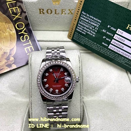 นาฬิกาข้อมือ Rolex หนัาปัดล้อมเพชร งานสแตนเลสแท้ (เกรดงาน Hi-end) อุปกรณ์ครบ Set (1)   รูปที่ 1