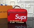 New Louis Vuitton Supreme X Clutch in Red Bag (เกรด Hi-end) หนังแท้ หนังลายไม้สีแดง แบบใหม่
