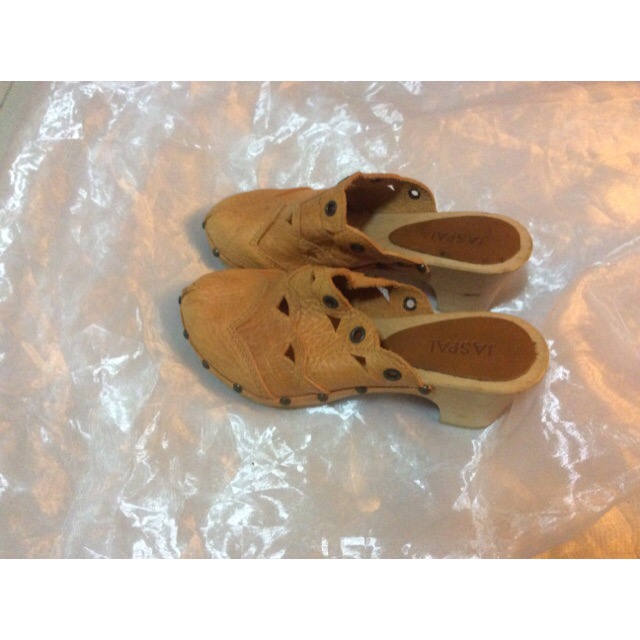 JASPAL shoe made in italy รองเท้าหนังแท้ตัวพื้นเป็นไม้ รูปที่ 1