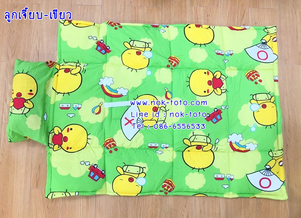 ที่นอนเด็กอนุบาลผ้า Tc เย็บแบบตารางน่ารัก size 33x43นิ้ว รูปที่ 5