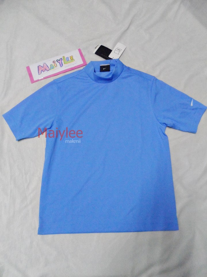 เสื้อnike golf สีฟ้า เล่นกอล์ฟได้ สวยๆ เนื้อผ้านิ่ม   ของใหม่ ไซส์เล็ก รูปที่ 2