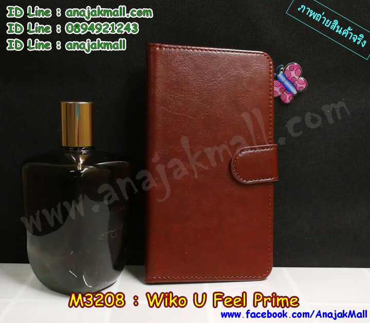 M3208 เคสฝาพับไดอารี่ Wiko U Feel Prime มีช่องใส่บัตรด้านใน รูปที่ 4