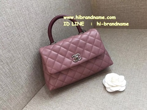 Chanel Coco Mini in Pink Carvier Bag ขนาด 9.5 นิ้ว  (เกรด Top Hi-End) งานถือสลับใช้กับของแท้ได้เลยค่ะ รูปที่ 1