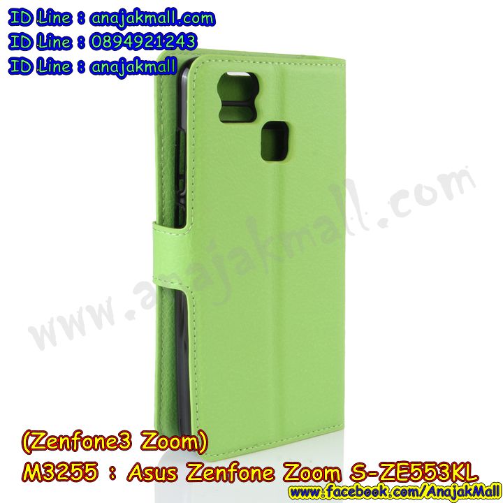 M3255 เคสหนังฝาพับ Asus Zenfone Zoom S-ZE553KL มีช่องใส่บัตร รูปที่ 7