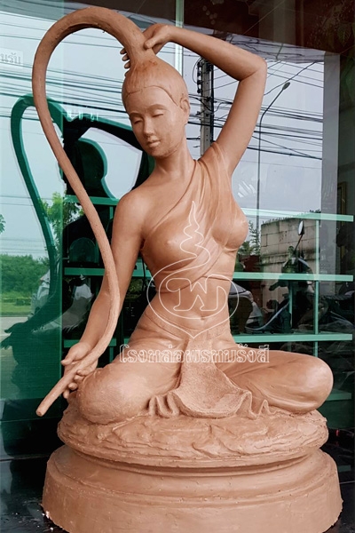 พระแม่ธรณีบีบมวยผม- โรงหล่อพรหมรังสี รูปที่ 5