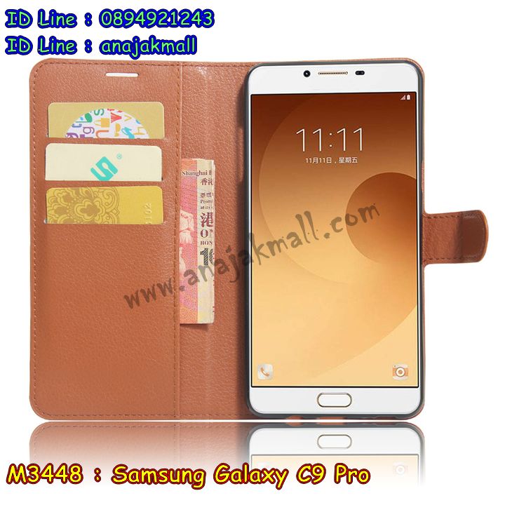 M3448 เคสหนังฝาพับ Samsung Galaxy C9 Pro รูปที่ 5