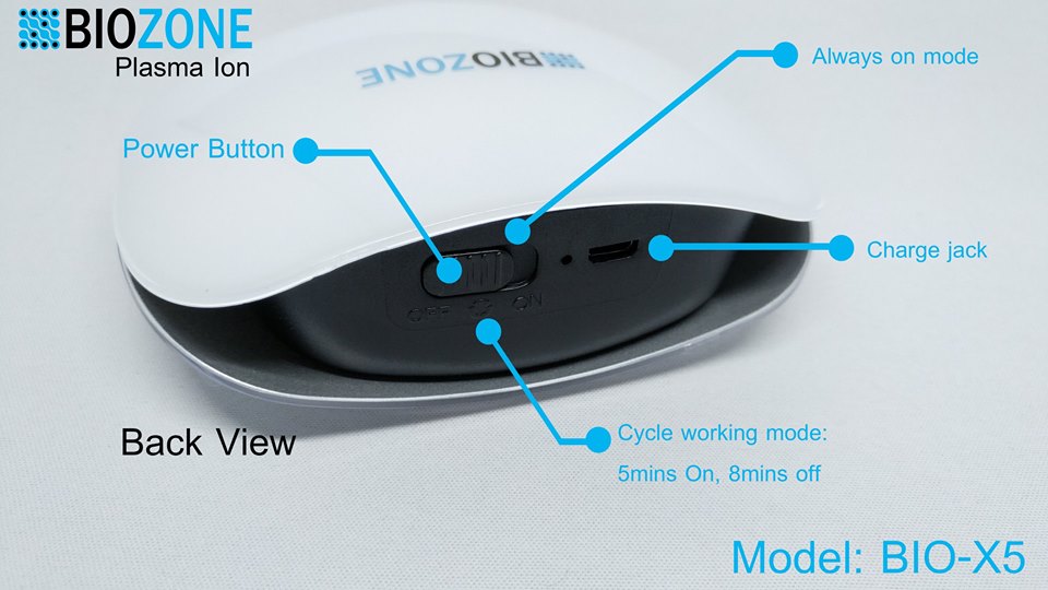 Biozone เครื่องฟอกอากาศ Plasma Ion 2in1 รุ่น BIO-X5 เพื่อสุขภาพที่ดีขณะขับรถ รูปที่ 8