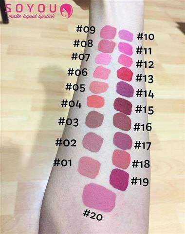 ลิปจุ่มแมท SOYOU มีให้เลือก 20 เฉดสี สีติดทนนาน กันน้ำ ทาซ้ำไม่เป็นคราบ รูปที่ 3