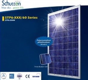 แผงโซล่าเซลล์ Schutten Solar Cell Poly-crystalline module 250W มาตราฐาน TUV IEC CE รัแผงโซล่าเซลล์ อายุการใช้งานนาน 25 ปี รูปที่ 1