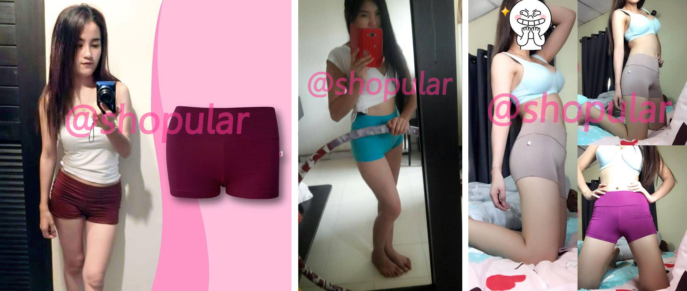 กางเกงขาสั้นผ้ายืด Women's Boyshorts รูปที่ 1