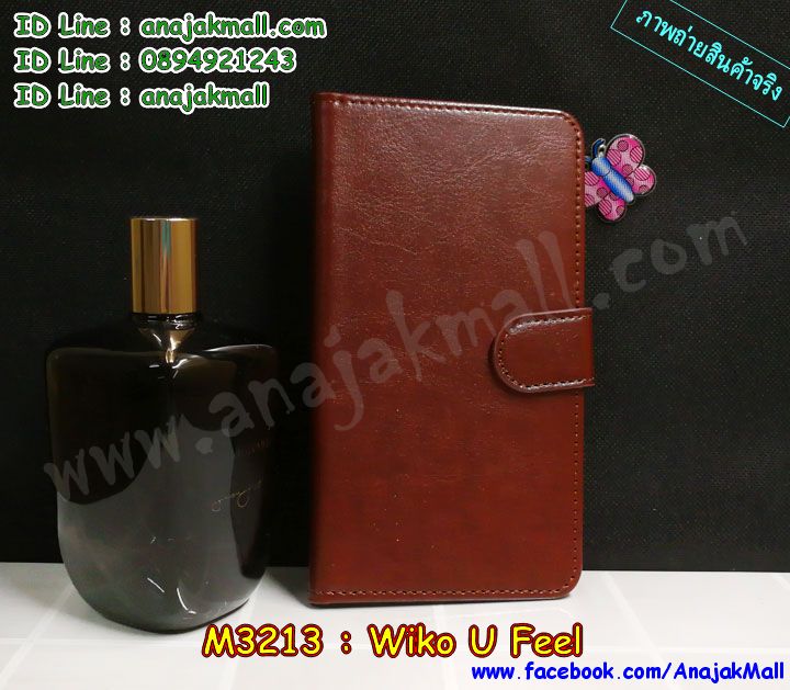 M3213 เคสฝาพับไดอารี่ Wiko U Feel มีช่องใส่บัตร รูปที่ 4