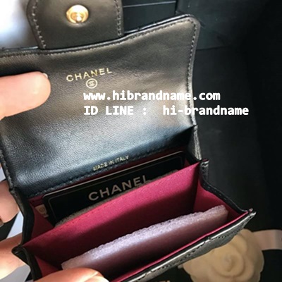กระเป๋าสตางค์ Chanel wallet สีดำ  หนังแกะ แบบใส่บัตร ใส่เหรียญ (เกรด Hi-end) หนังสวยฟูแน่น รูปที่ 1