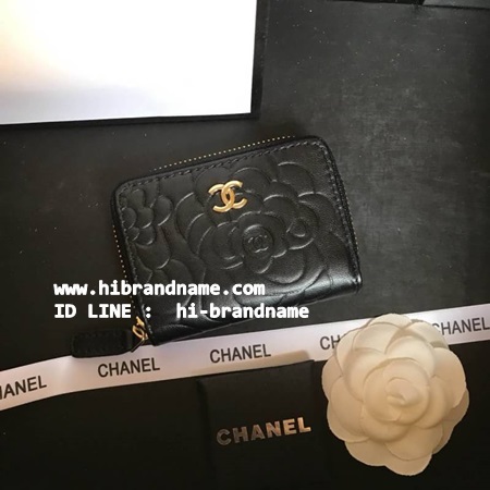 กระเป๋าสตางค์ Chanel Zippy Camelia Gold Hardware Wallet สีดำ  (เกรด Hi-end) รุ่นซิปรอบ รูปที่ 1