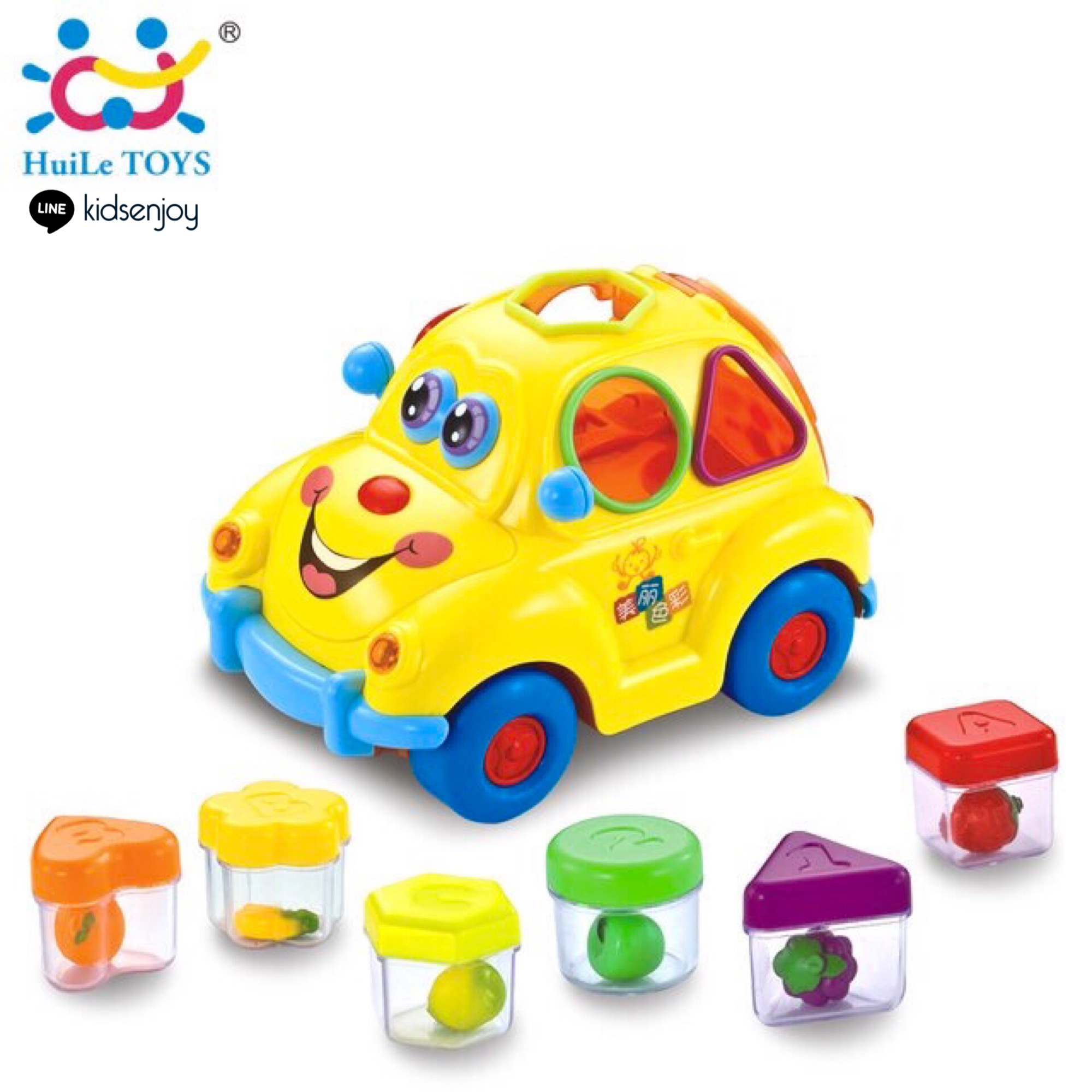 รถของเล่นและบล็อคหยอดผลไม้ Fruit car Huile Toys รูปที่ 1