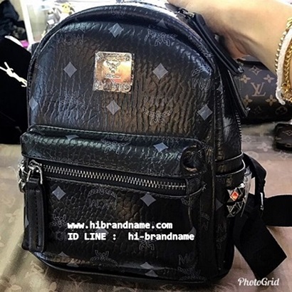 กระเป๋า MCM Mini Backpack Bag สีดำ หนังแท้ทั้่งใบ (เกรด Hi-end) ขนาด 7 นิ้ว รูปที่ 1
