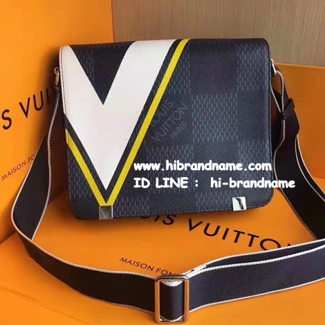 New Louis Vuitton Darmier Graphite District Bag (เกรด Hi-End) หนังแท้ ขนาด 10 นิ้ว สีเหลือง  รูปที่ 1