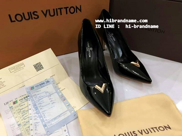 พร้อมส่ง รองเท้าส้นสูง Louis Vuitton (เกรด Hi-end) สีดำ หนังแท้   รูปที่ 1