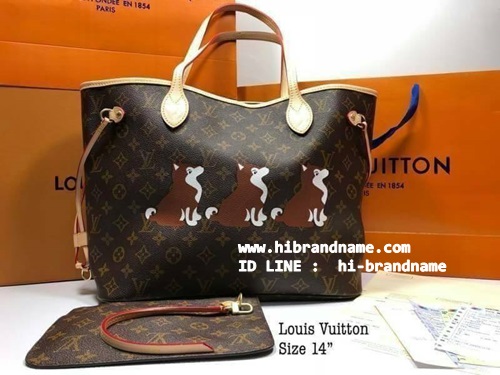 New Louis Vuitton Monogram Canvas Neverfull MM Size (เกรด Hi-end) รุ่นใหม่ หนังแท้ทั้งใบ หนังนิ่มสวยค่ะ รูปที่ 1