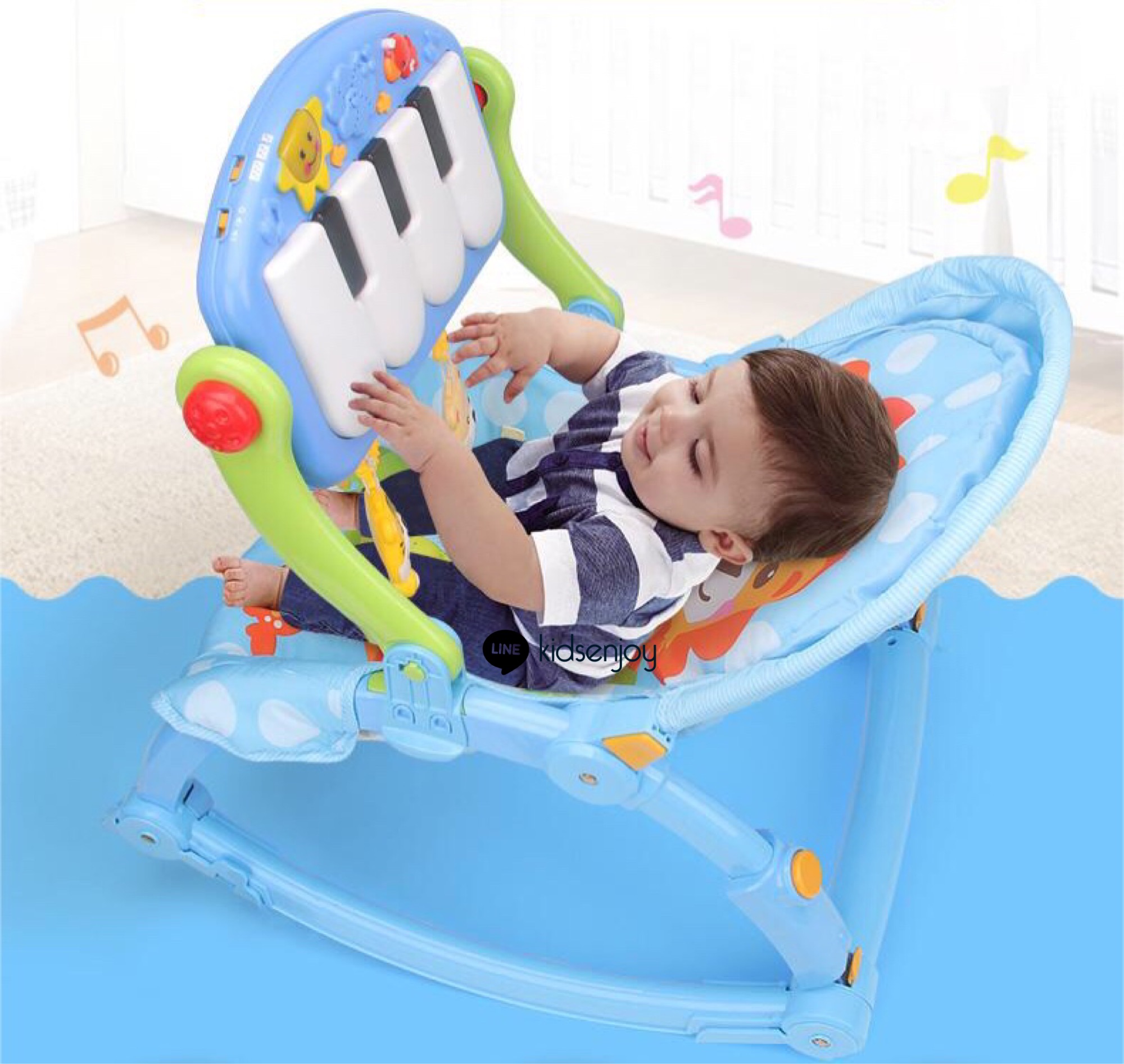 เปลโยกสิงโต พร้อมเปียโนเสริมพัฒนาการ Baby pedal gym chair รูปที่ 1