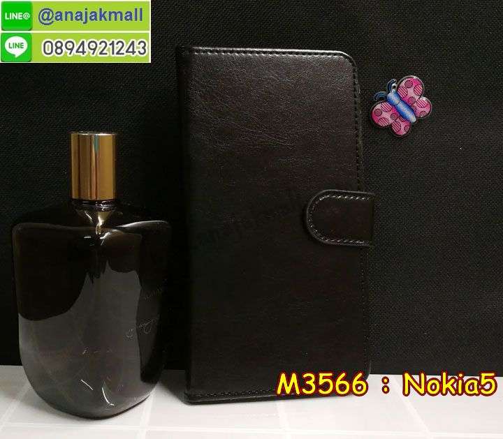 M3566 เคสฝาพับไดอารี่ Nokia 5 มีช่องใส่บัตรหลายช่อง รูปที่ 3