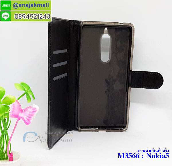M3566 เคสฝาพับไดอารี่ Nokia 5 มีช่องใส่บัตรหลายช่อง รูปที่ 4