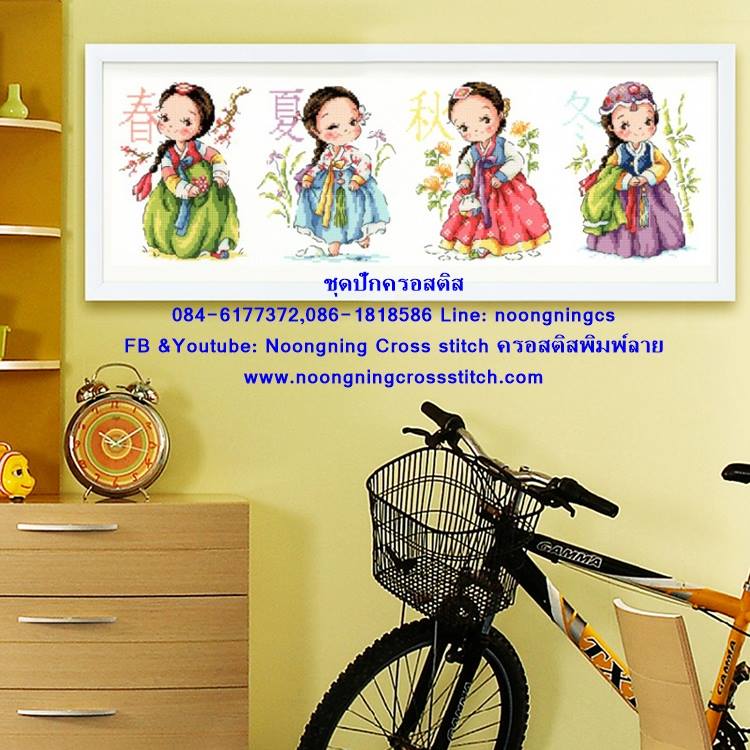 ร้าน noogningcrosstitch ครอสติสพิมพ์ลาย จำหน่ายครอสติส ภาพติดเพชร อุปกรณ์ปักครอสติส316 รูปที่ 1